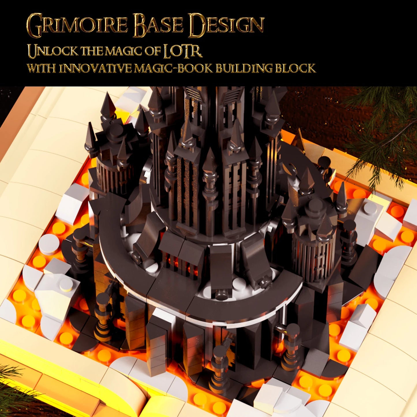 Black Tower Magic Book Building Block Castle Model