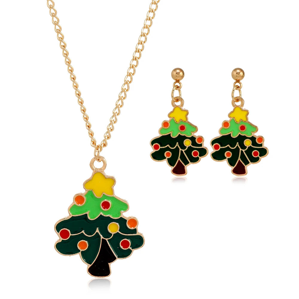 New Trendy Christmas Jewelry Set