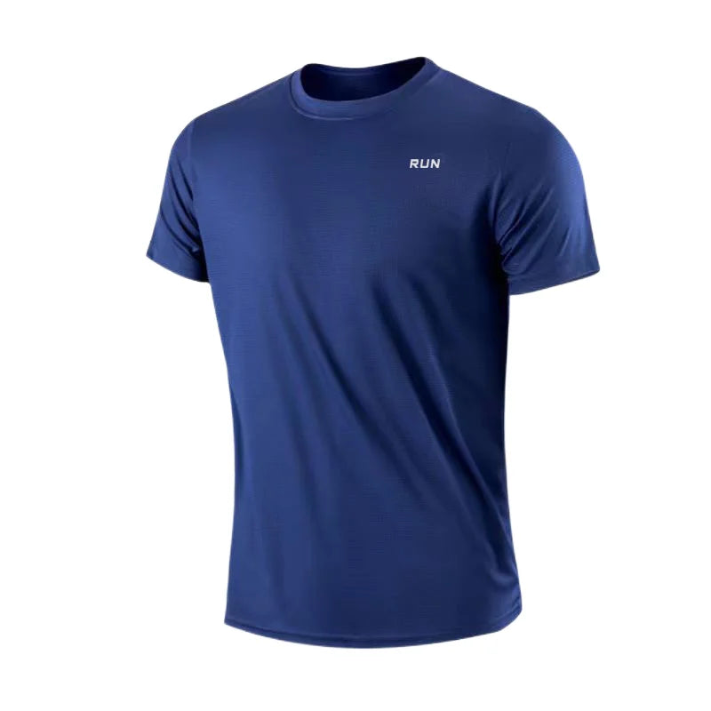 Men's Quick Dry Short Sleeve Gym Round Neck T-Shirt
