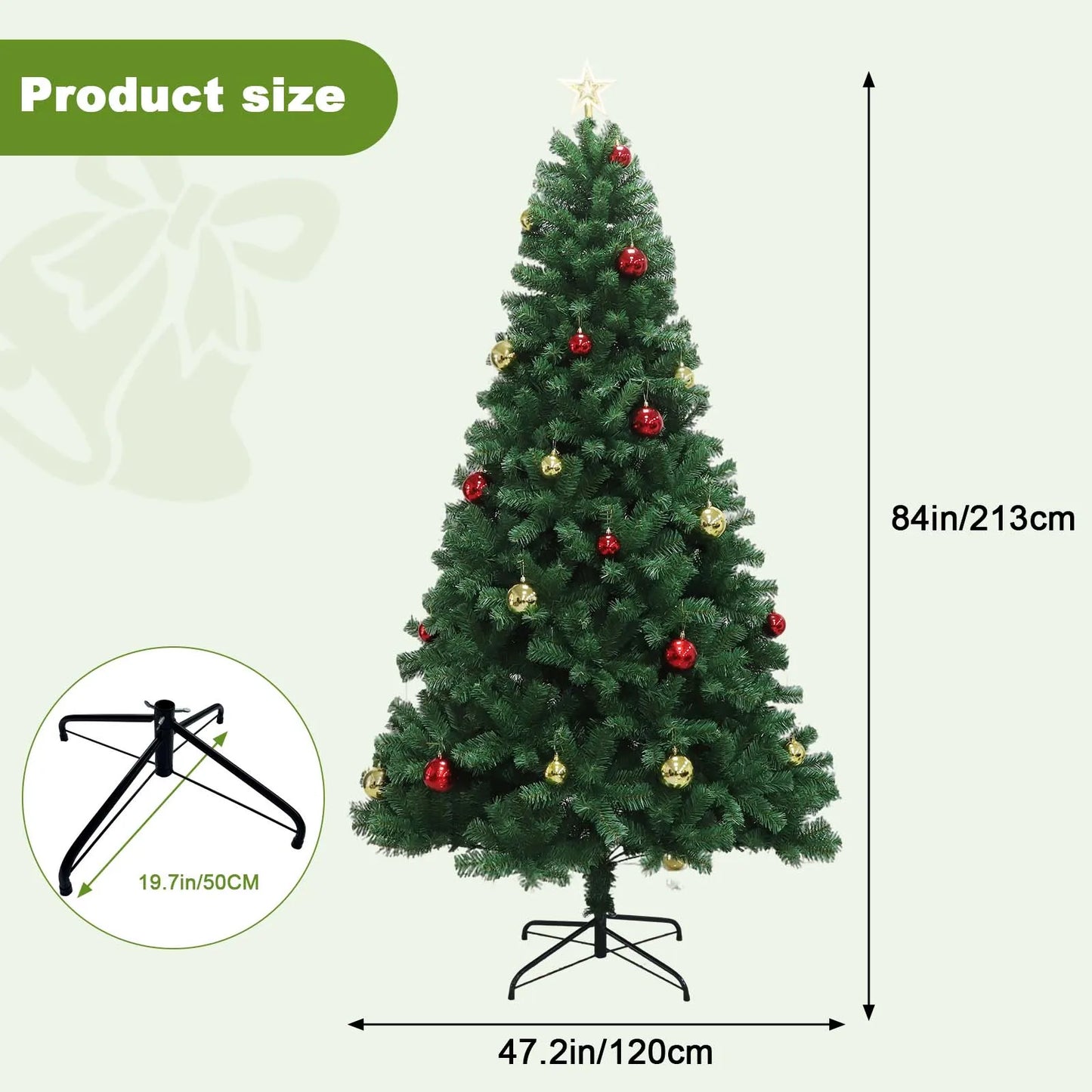 Artificial Christmas Tree with Remote Controlled Lights [6/7 ft]