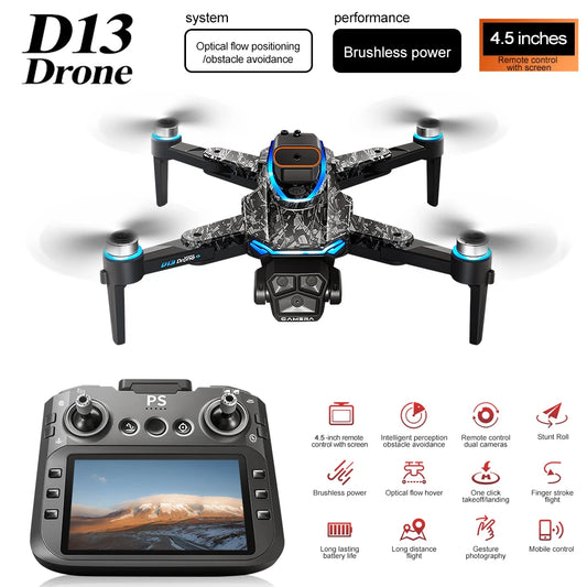 D13 Drone 4K Professional Three HD Camera with Large Screen