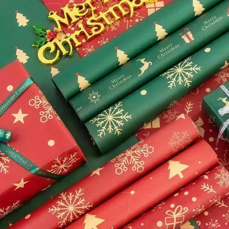 Christmas Wrapping Kraft Paper 1/3/6/12/20/24 pcs