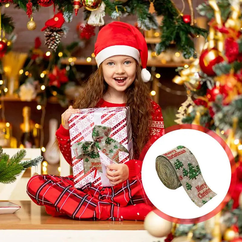 Christmas Ribbon Holiday Decorative Wreath