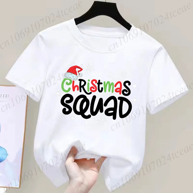 Children's Short Sleeve Christmas Themed T-shirt