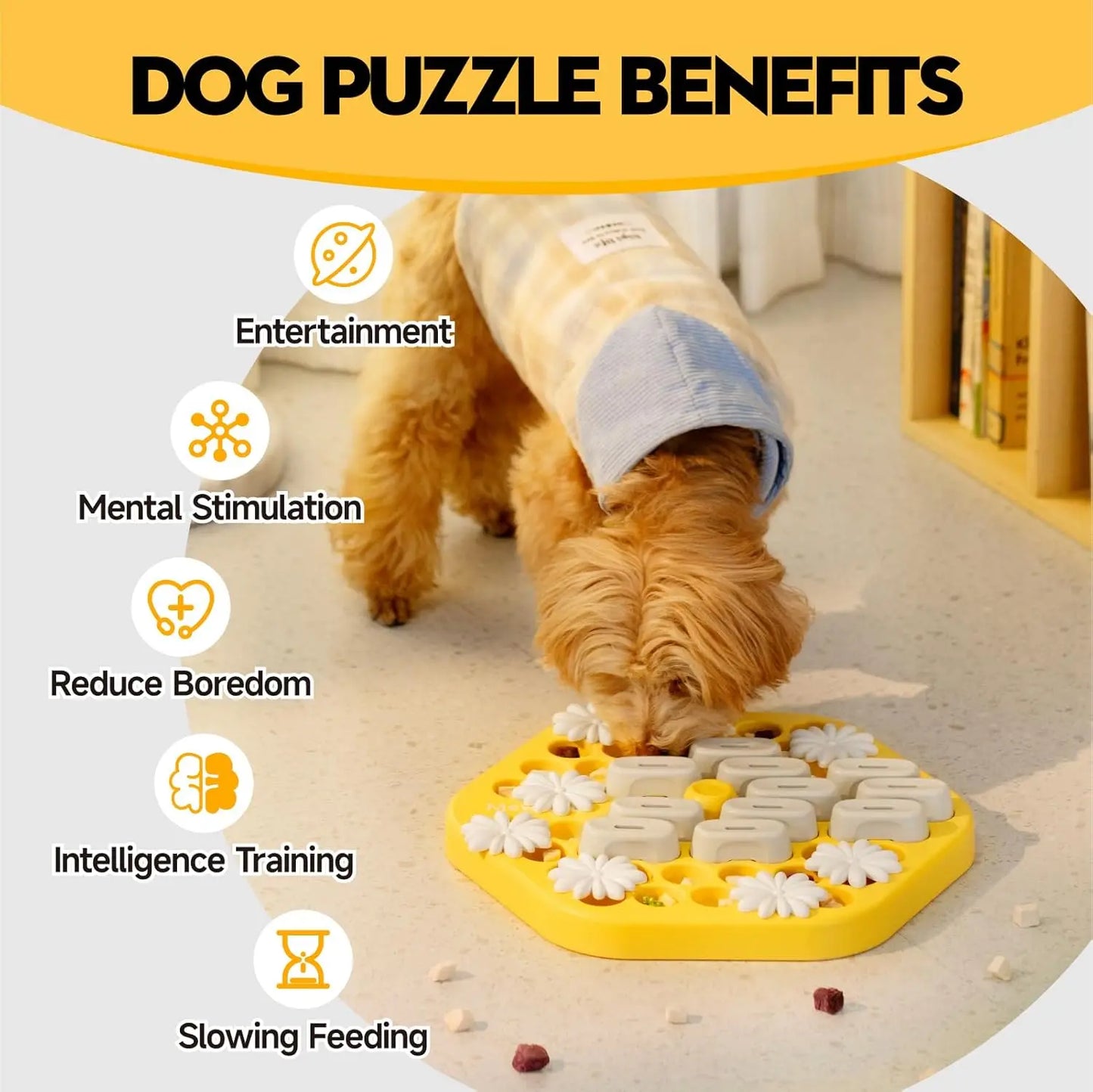 Dog Puzzle & Slow Feeder Interactive Toy