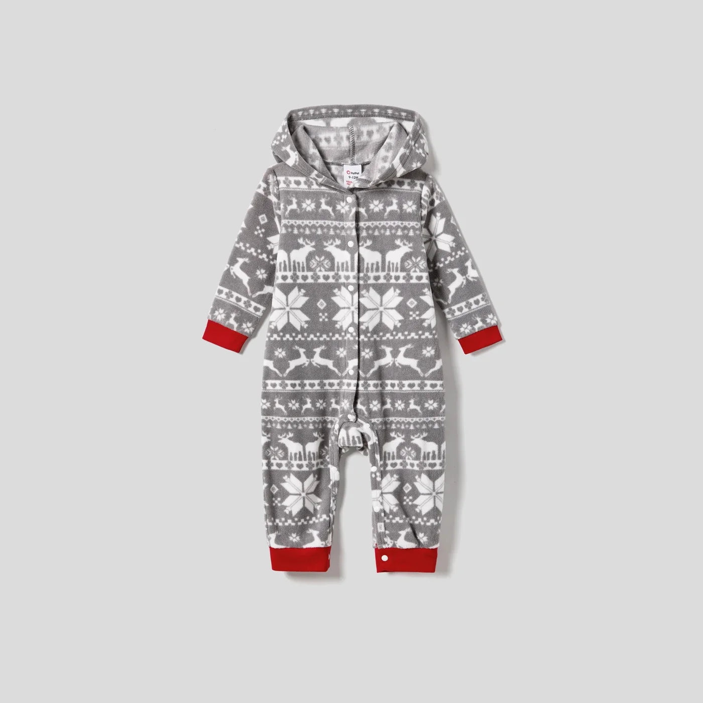 Family Matching Christmas Embroidered Hooded  Pajama Set