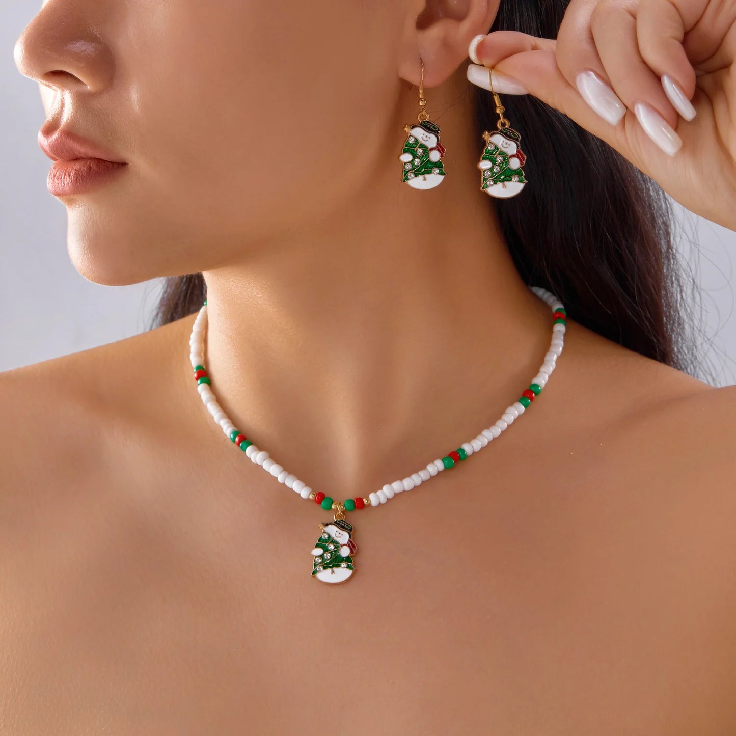 Christmas-Themed Colorful Jewelry Set