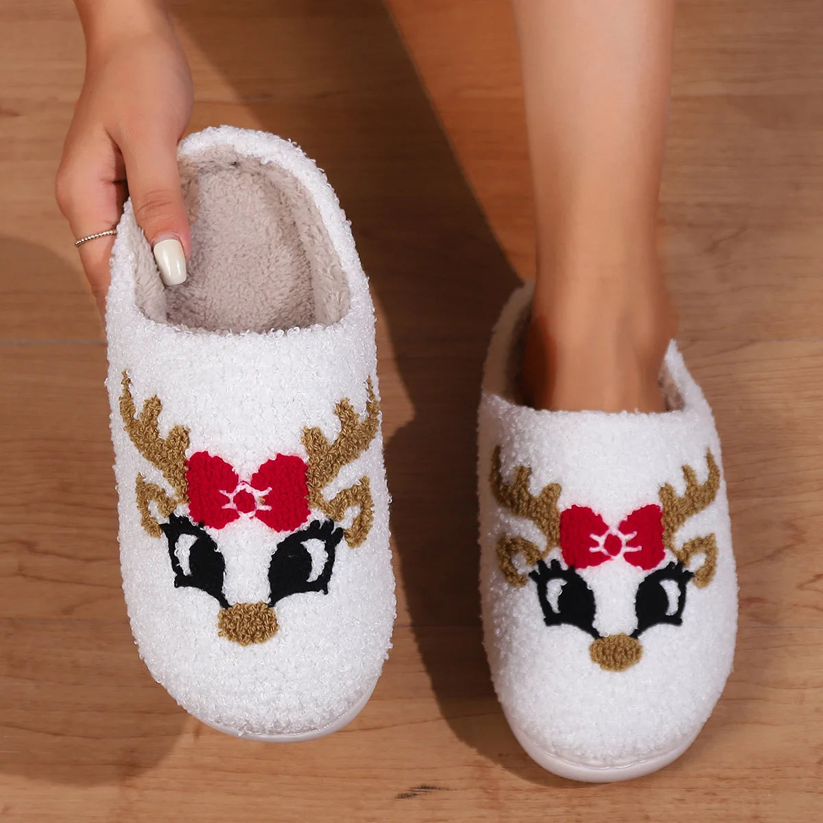 Christmas Unisex Winter Cotton Slippers