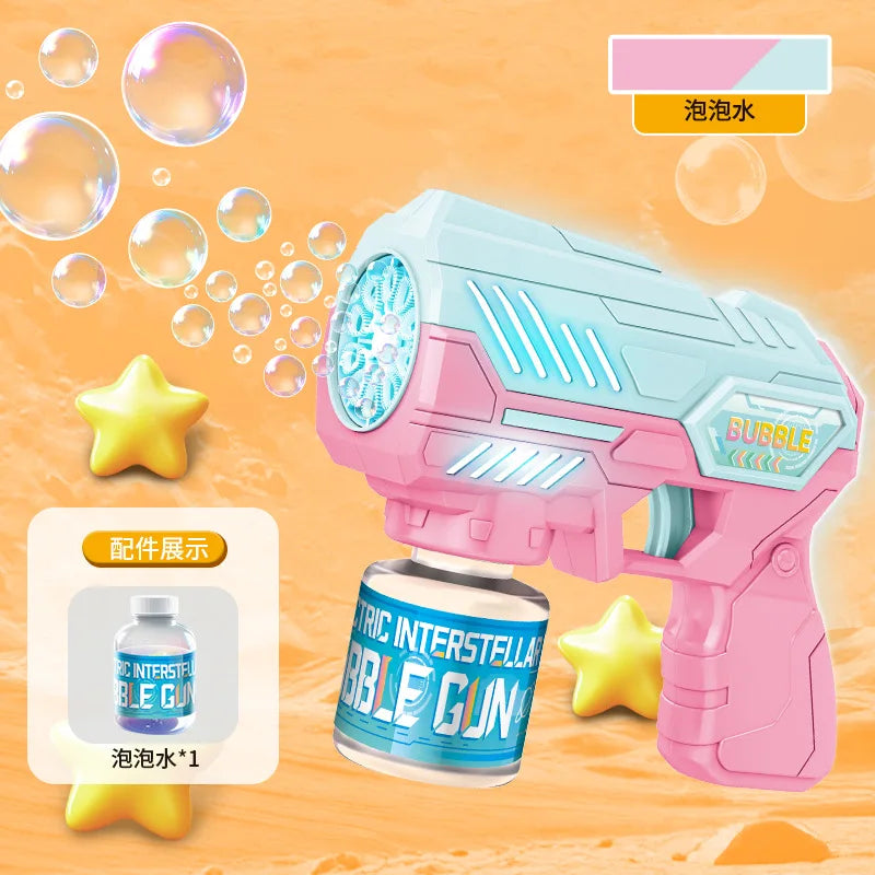 Electric Automatic Light Bubble Machine Gun