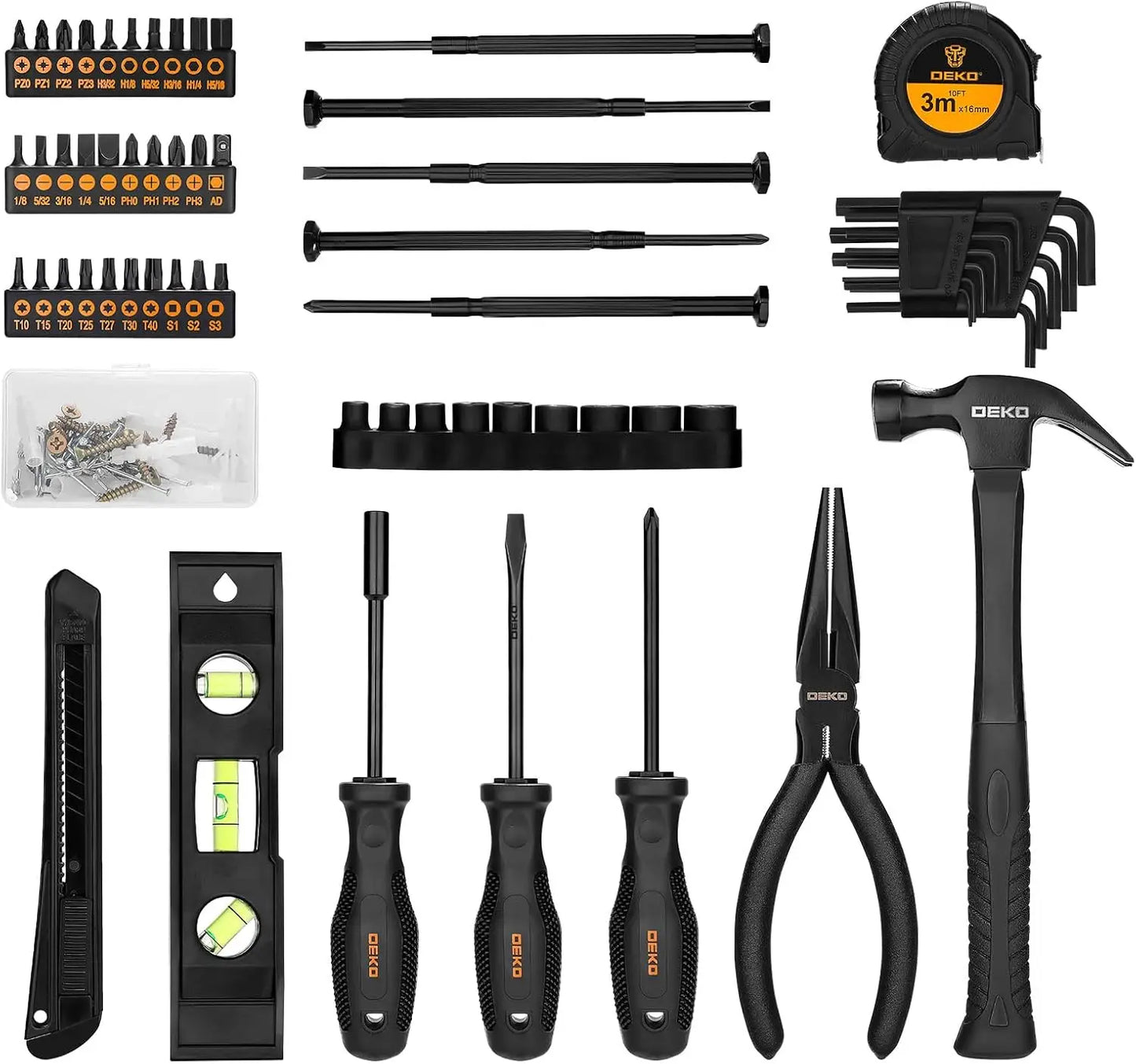 DEKO Home Repair Tool Kit 148PCS