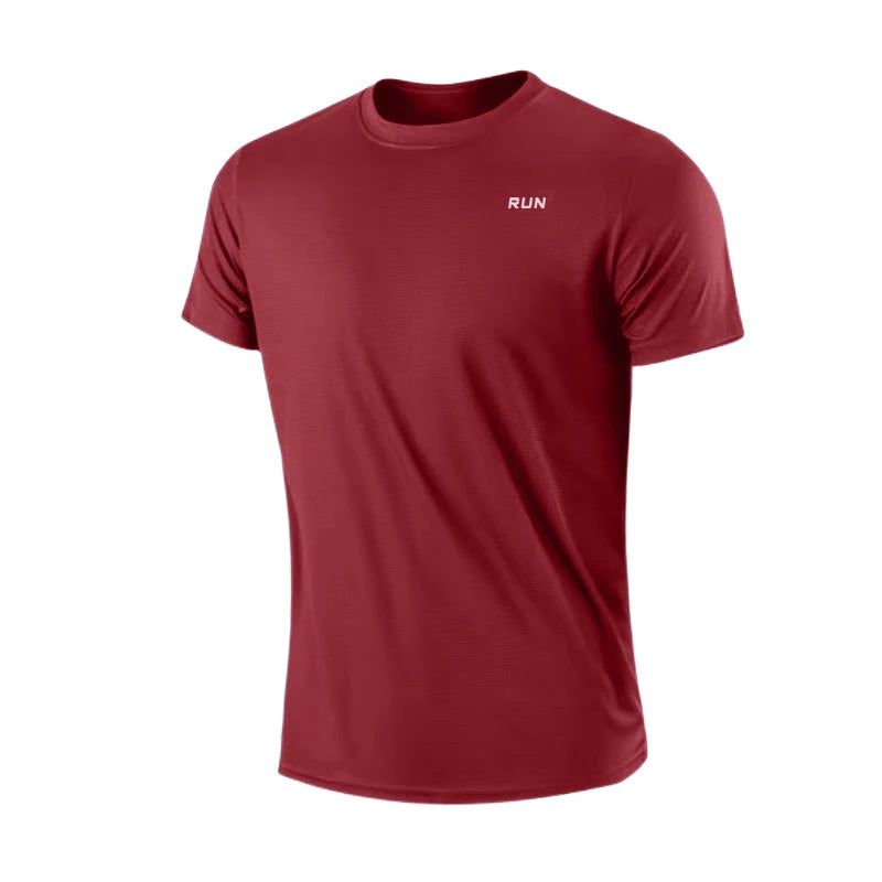 Men's Quick Dry Short Sleeve Gym Round Neck T-Shirt