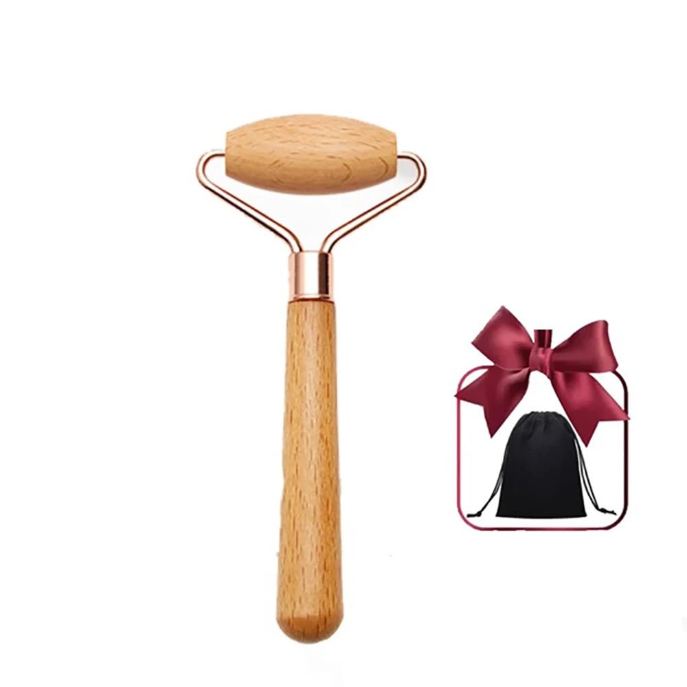 Wooden Face Massage Roller Anti-aging