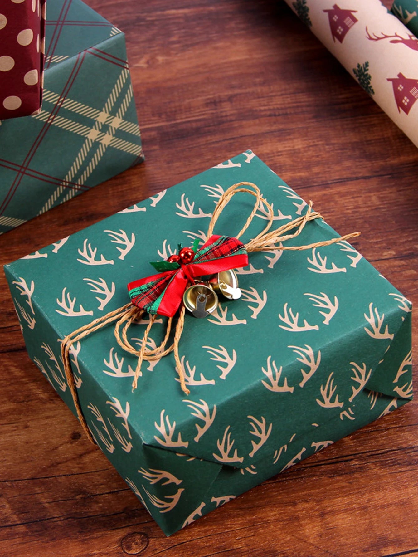 Christmas Kraft Paper For Gift Wrapping 6pcs
