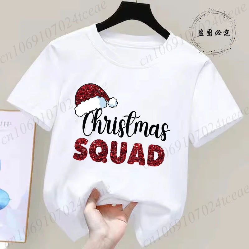 Children's Short Sleeve Christmas Themed T-shirt