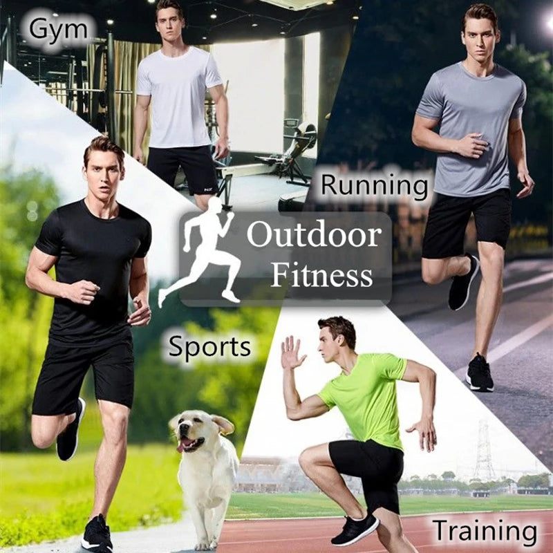 Men's Quick Dry Short Sleeve Gym Round Neck T-Shirt