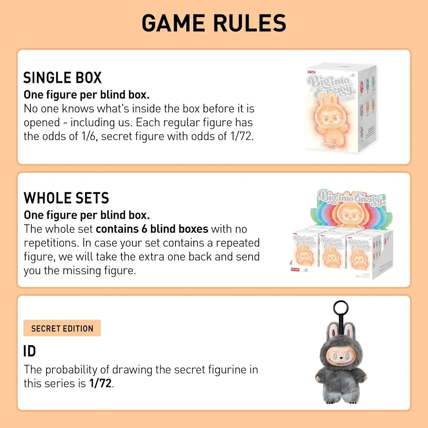 Labubu Doll The Monsters Big into Energy Series Blind Box