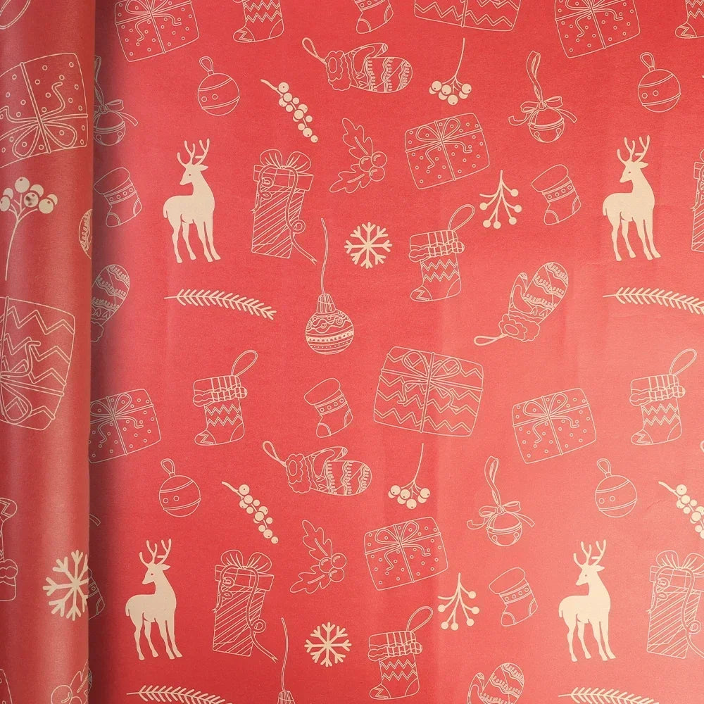 Christmas Wrapping Kraft Paper 1/3/6/12/20/24 pcs