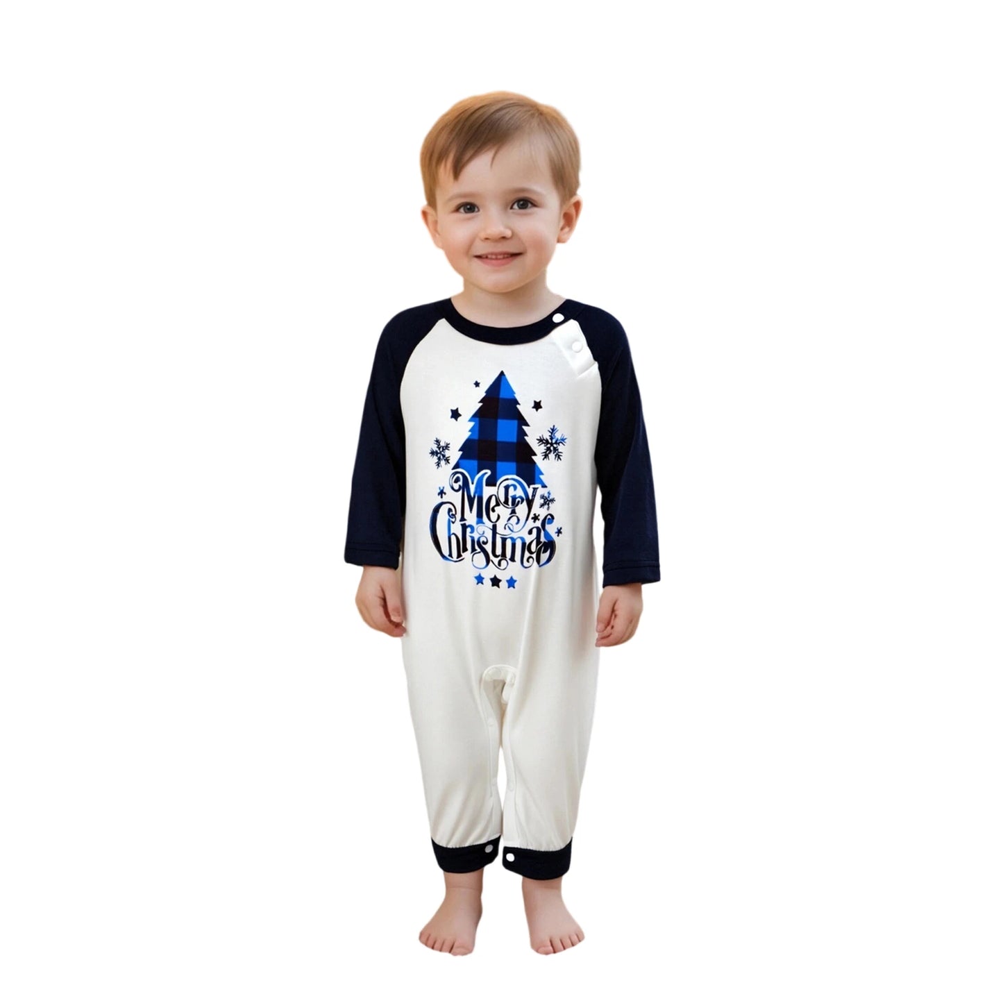 Festive Family Matching Pajamas Set with Reindeer Print