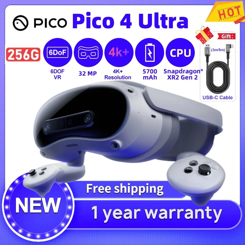 Pico 4 Ultra Mixed Reality Headset Ultra All-In-One 256GB