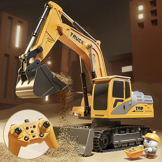 Remote Control Excavator With Lights
