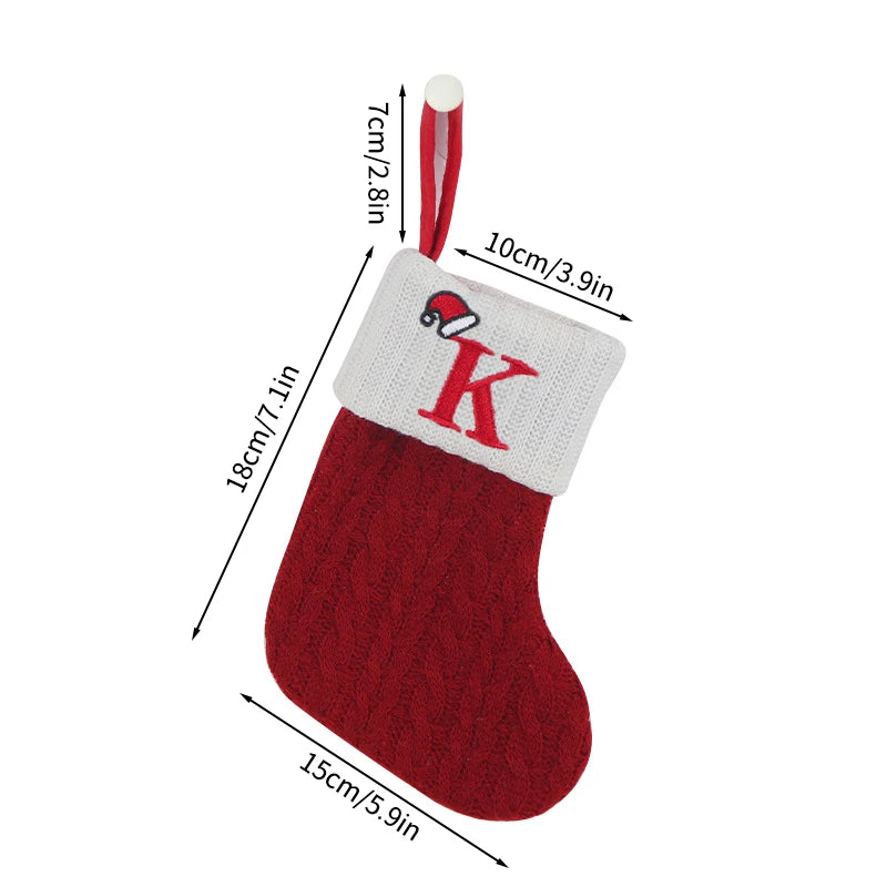 Christmas Knitted Stockings With Letters
