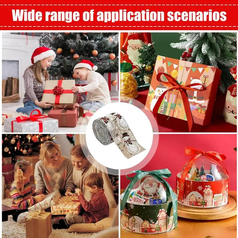 Christmas Ribbon Holiday Decorative Wreath