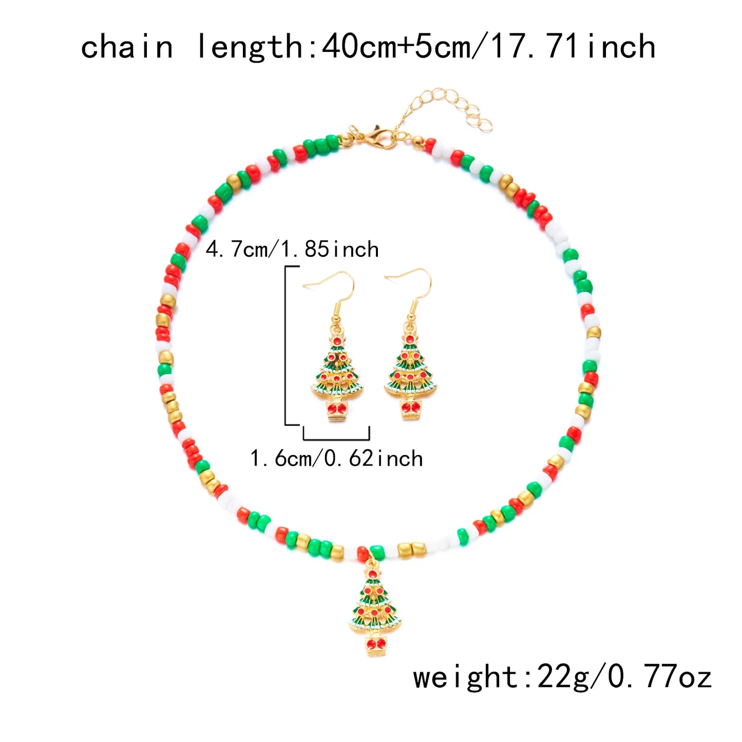 Christmas-Themed Colorful Jewelry Set