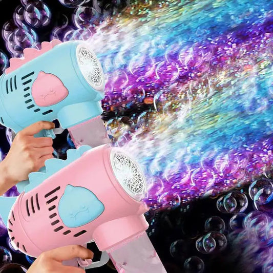 Electric Automatic Light Bubble Machine Gun