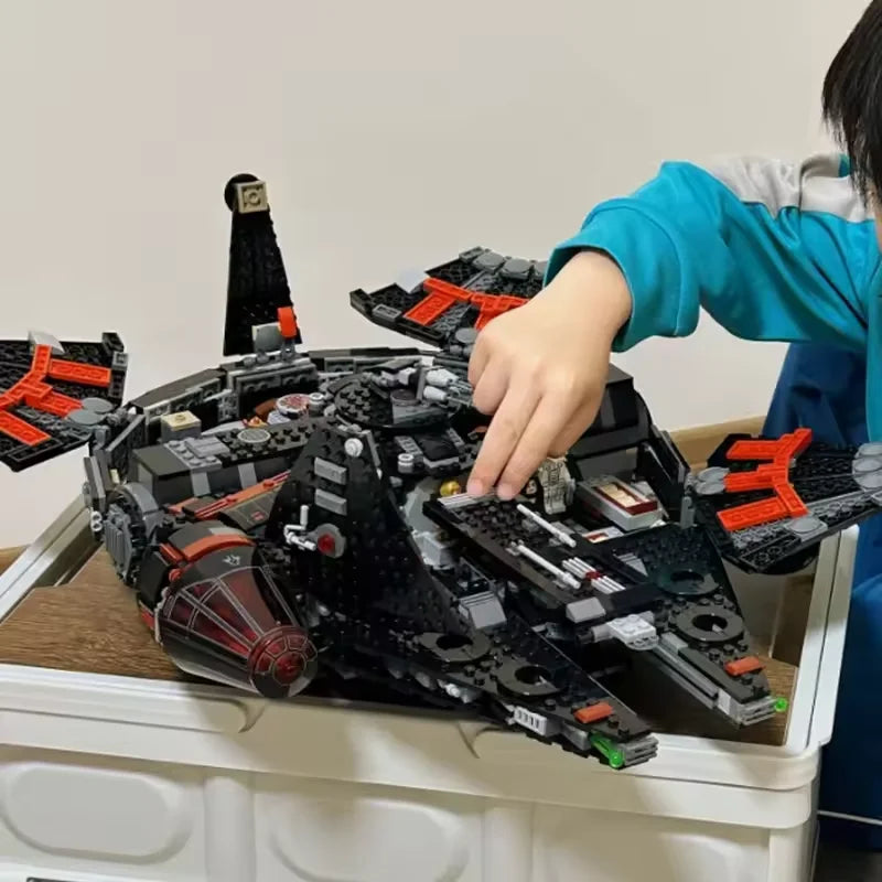 Dark Falcon Star Ship Building Blocks With Creative Architecture