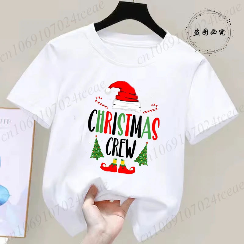 Children's Short Sleeve Christmas Themed T-shirt