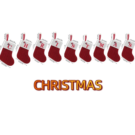 Christmas Knitted Stockings With Letters