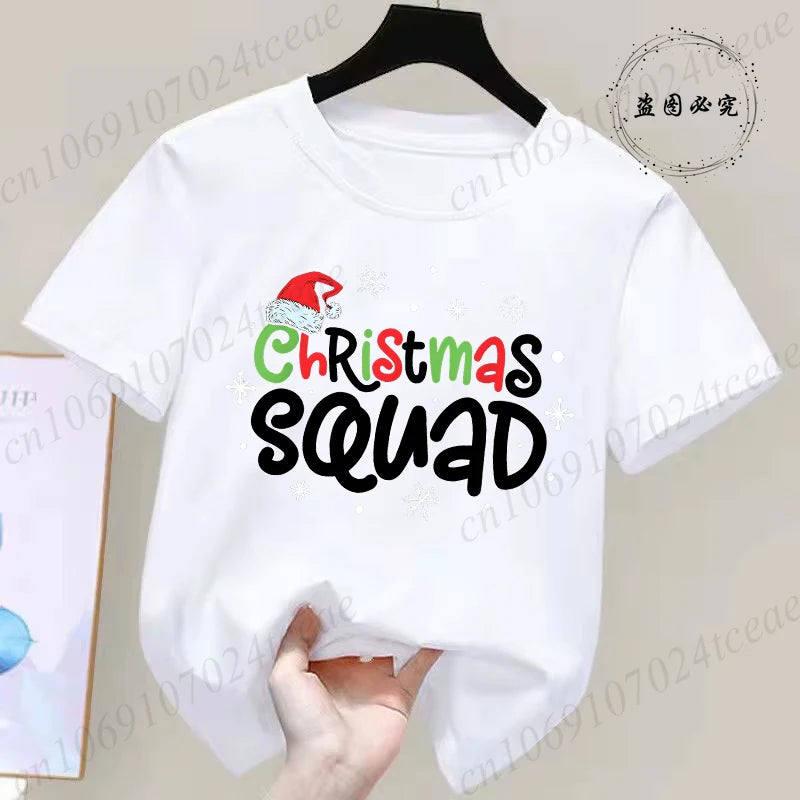 Children's Short Sleeve Christmas Themed T-shirt