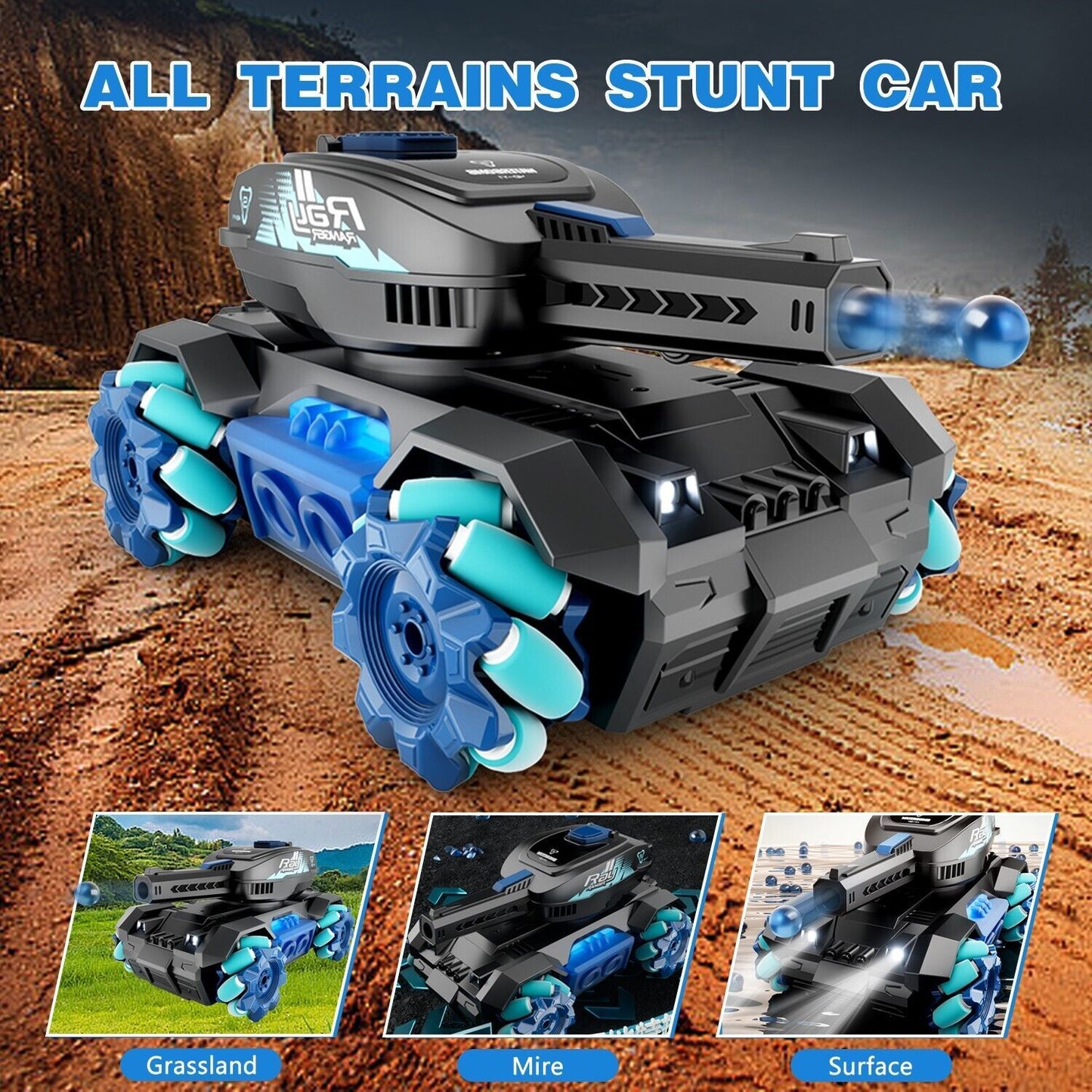 RC Tank Toys Four Wheel Drive With Gesture Control