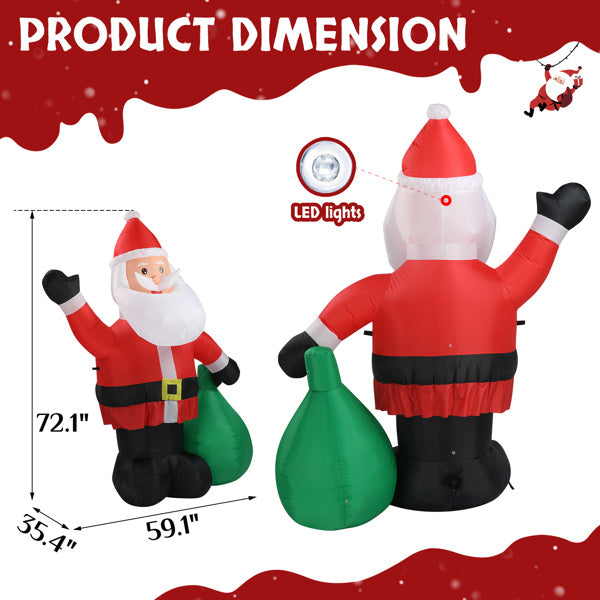 Christmas Inflatable Santa Claus 6ft